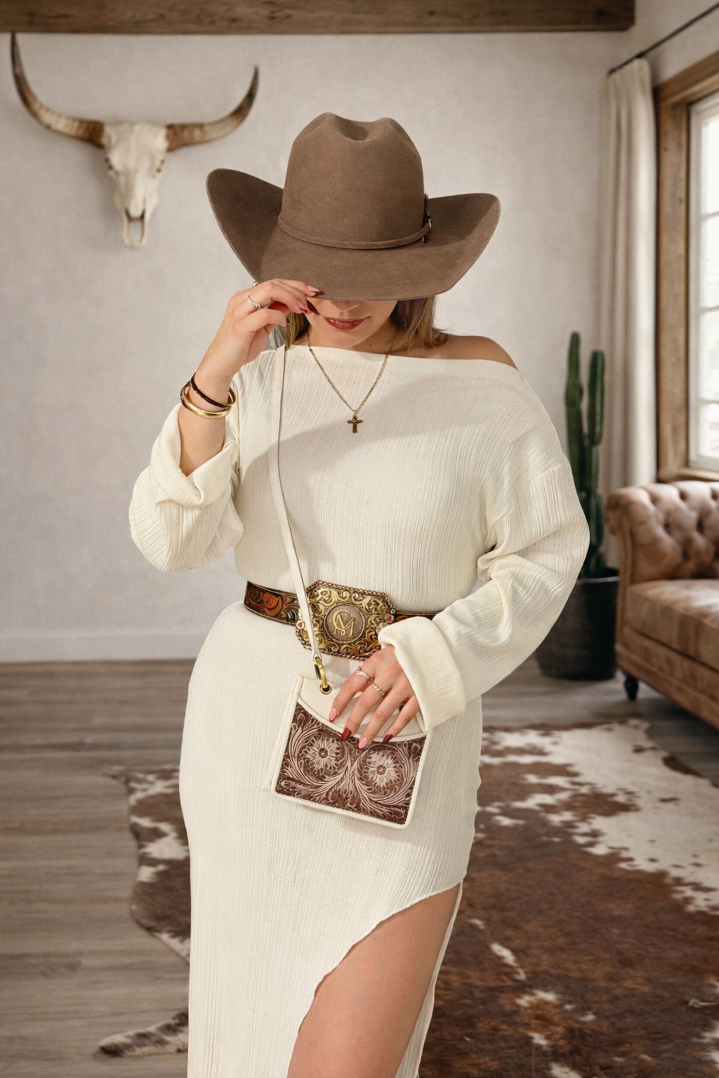 Mini leather rustic crossbody