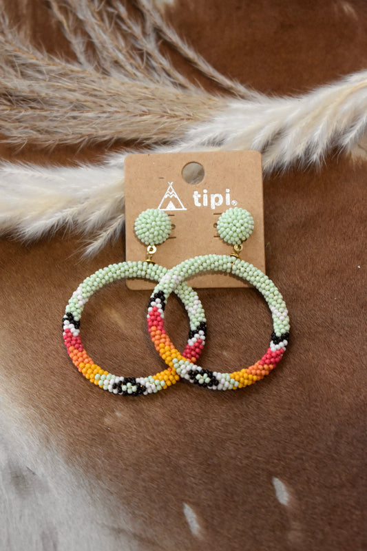 Aztec beaded earrings